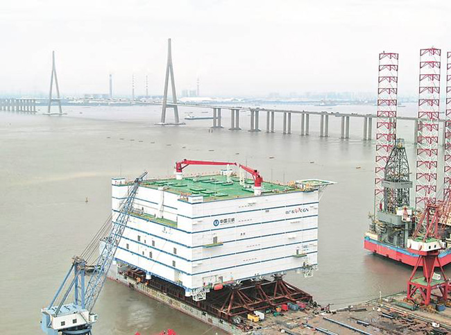 亞洲首座海上換流站在南(nán)通出江入海 亞洲首座海上換流站在南通出江入海