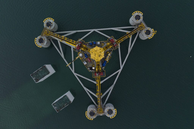 圖說丨全球首個張力腿漂浮式海上風電基礎下水