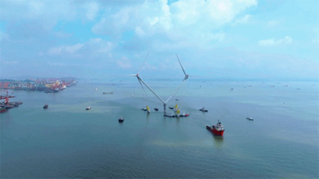 大國重(chóng)器!全球最(zuì)大漂浮式風電平台啟航出海 大國重器!全球最大漂浮式風電平台啟航出海