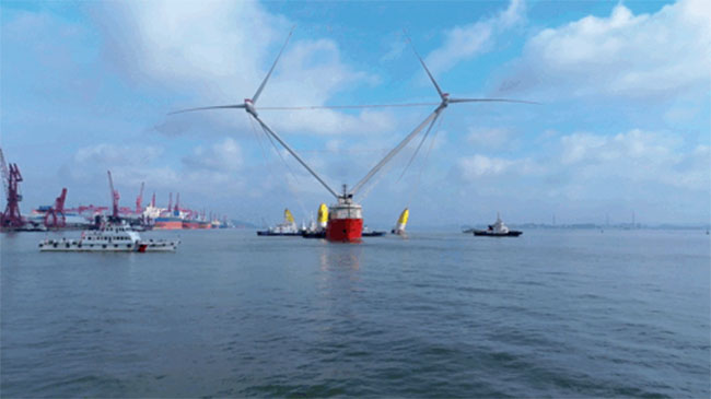 大國重器!全球最大漂浮式風電平台啟航出海 大國重器(qì)!全球(qiú)最大漂浮(fú)式風電平(píng)台啟航出海