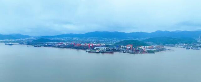 中船科技象山大型海上風電裝備產（chǎn）業園配套碼頭建成