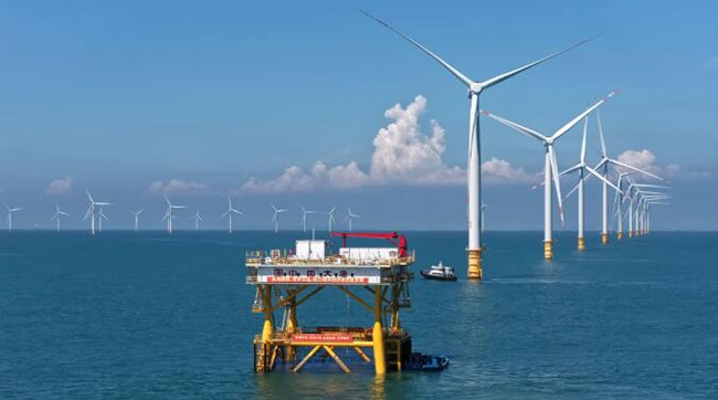 全(quán)國首個吸力(lì)筒(tǒng)基礎桁架式“風(fēng)漁融合”型海洋(yáng)牧場正(zhèng)式投產 全(quán)國首個吸力筒基礎桁架式“風漁融合”型海(hǎi)洋(yáng)牧場正式投產