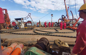 祝賀江蘇（sū）如東H5 35KV海纜（lǎn）敷設工（gōng）程項目完工