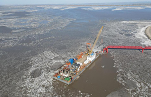 冀東南堡1-29儲氣庫先導試驗地麵工程注（zhù）采集輸管道項目鋪管船施工項目（mù）順利完工