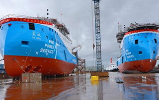 亞洲首製風電運維母船下（xià）水，中國海上風電邁向深海的關鍵一步