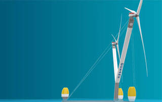 全球（qiú）單機容量最大漂浮式風電平台吊裝塔筒（tǒng）